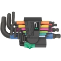 Wera 9 Piece L Metric Hex Key Set Stainless Steel Black Laser Finish Hex Size 1.5 to 10 mm 05133164001