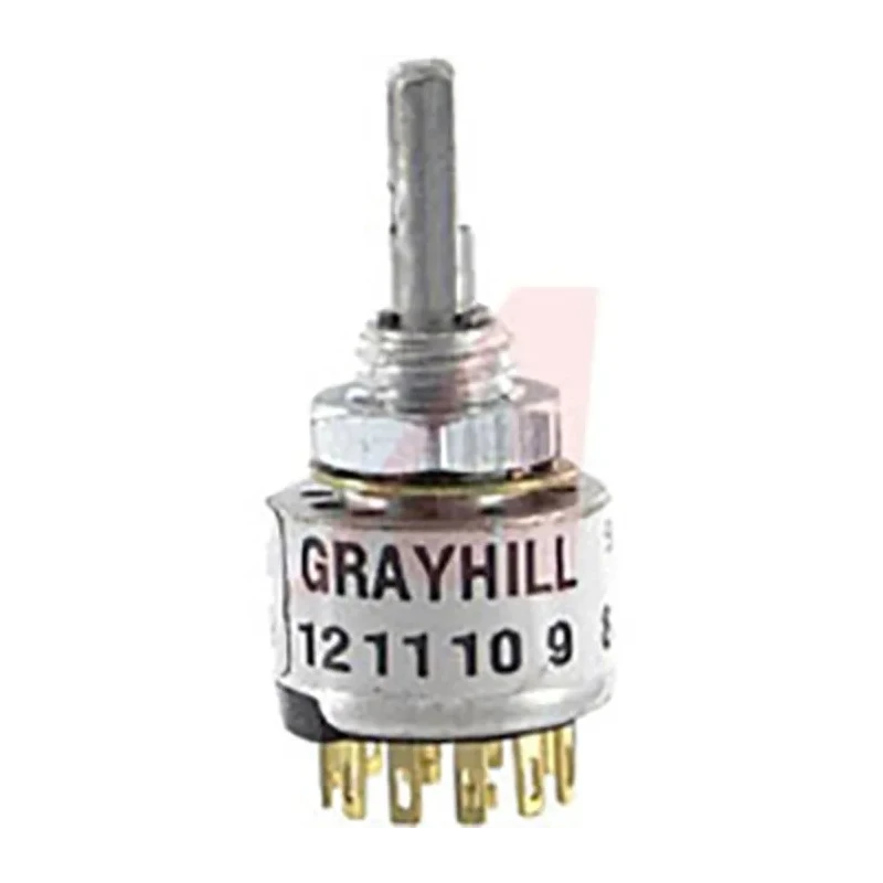Grayhill 56 Series Single Deck DP12T Rotary Switch 200mA, Solder Lug Terminals, PCB Mount DP12T
