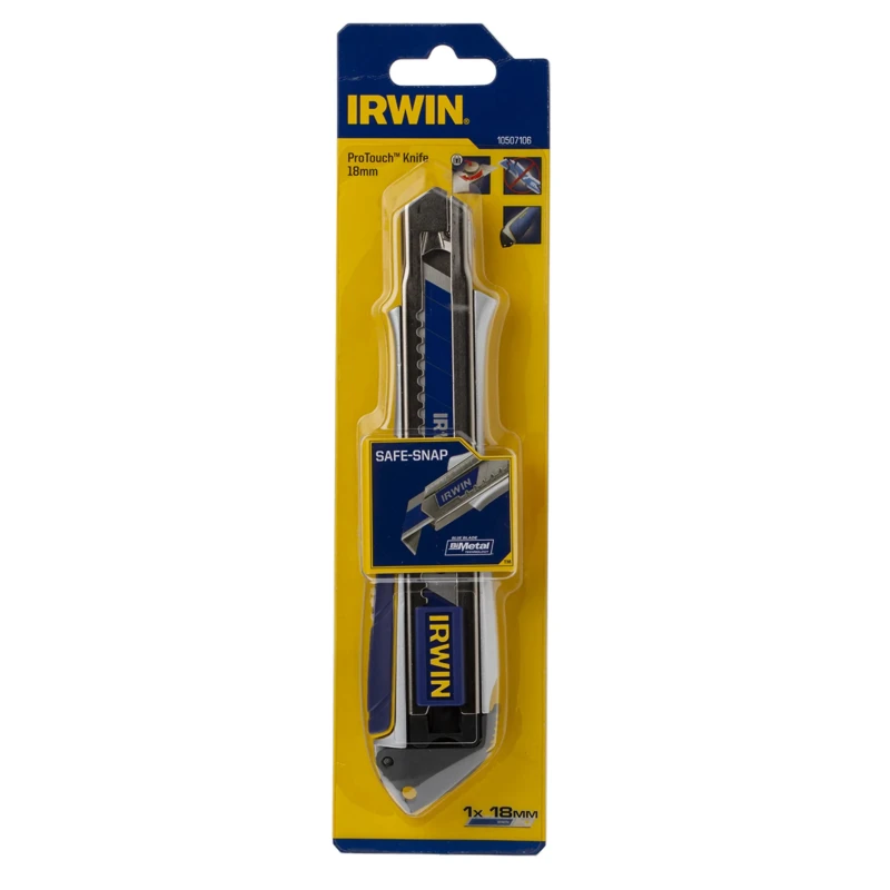 Irwin Heavy Duty Safety Knife with Snap-off Blade Retractable 10507106