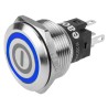 EAO 82 Series Illuminated Push Button Switch Latching Panel Mount 22.3 mm Cutout SPDT Blue LED IP65 IP67 82-6151.2124.B001
