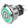 EAO Illuminated Push Button Switch, Latching, Panel Mount, 22.3 mm Cutout, SPDT, Green LED, IP65, IP67 82-6151.2133.B001