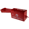 RS PRO 12 Padlock Lockout Station Red Polyvinyl Chloride Portable Safety Lock Box 110mm x 155mm 882-5942