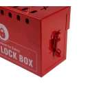 RS PRO 12 Padlock Lockout Station Red Polyvinyl Chloride Portable Safety Lock Box 110mm x 155mm 882-5942