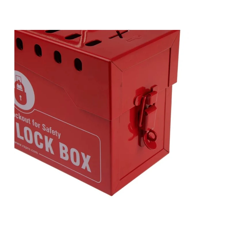 RS PRO 12 Padlock Lockout Station Red Polyvinyl Chloride Portable Safety Lock Box 110mm x 155mm 882-5942