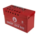 RS PRO 12 Padlock Lockout Station Red Polyvinyl Chloride Portable Safety Lock Box 110mm x 155mm 882-5942