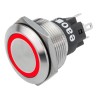 EAO Illuminated Momentary Push Button Switch Panel Mount 22.3 mm Cutout SPDT Red LED IP65 IP67 240V 36V AC 82-6651.1114