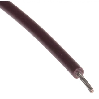 RS PRO Brown 0.13 mm² 26 AWG PVC Insulated Hook Up Wire, 7/0.16 mm Strands, 100 m Length, 300V Voltage, Flame 884-0878