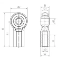 Igus Rod End M6 x 1 Female Igumid G, 6mm Bore, Dynamic Load 900N, Static Load 1800N, Overall Width 40mm KCLM-S-06-J-EK