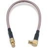 Wurth Elektronik MCX Series RG316 152.4 mm RG316 Coaxial Cable 50 Ω, Black, Terminated RG316