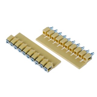 RS PRO Jumper Bar for Use with Screw Clamp Terminal Block Yellow Polyamide 66 878-7581