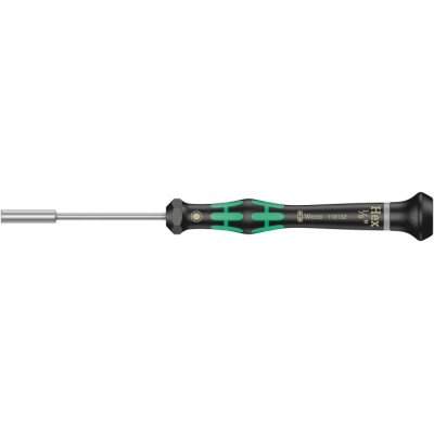 Wera Hexagon Nut Driver 1/8 in Tip 60 mm Blade 157 mm Overall 05118132001