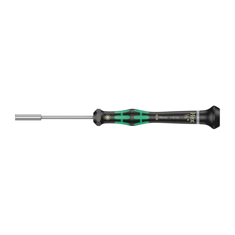 Wera Hexagon Nut Driver 1/8 in Tip 60 mm Blade 157 mm Overall 05118132001