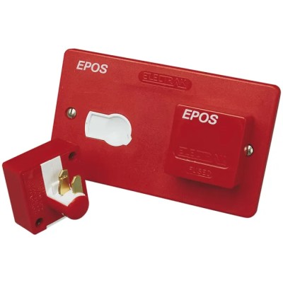 Electrak 13A 240V UK Mains Plug & Socket with Red Polycarbonate Cable and Screw Termination ES6000