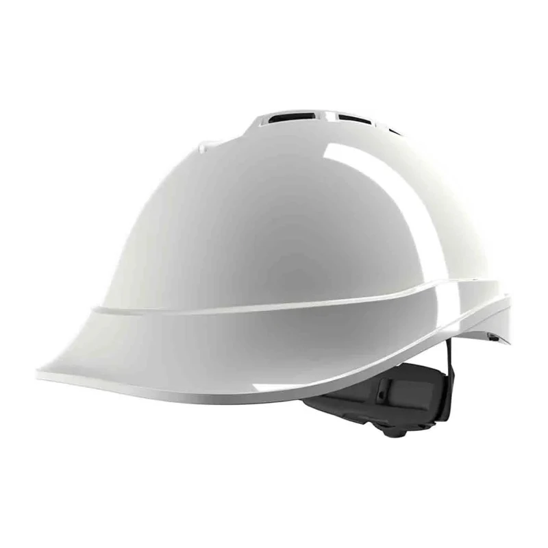 MSA Safety V-Gard 200 White Safety Helmet Ventilated Adjustable GV612-0000000-000