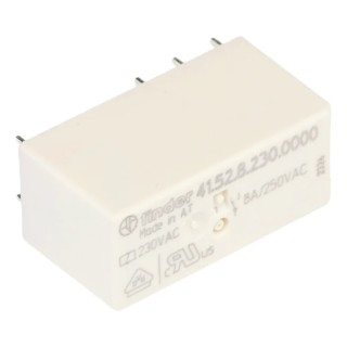 Finder PCB Power Relay 230V AC Coil 8A Switching Current DPDT 41.52.8.230.0000
