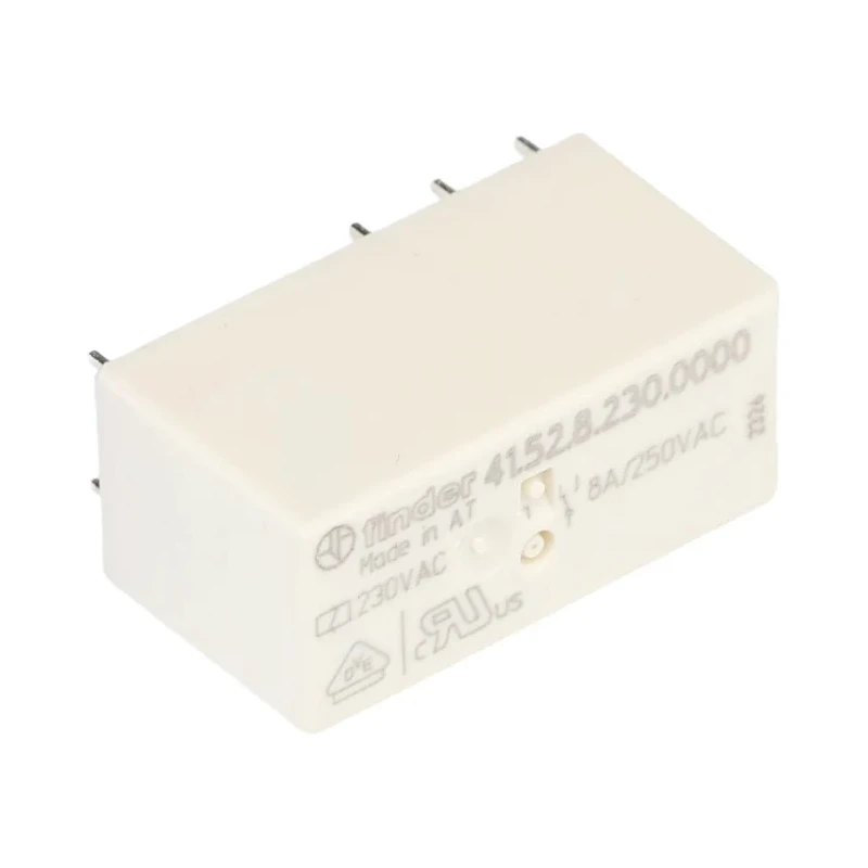 Finder PCB Power Relay 230V AC Coil 8A Switching Current DPDT 41.52.8.230.0000