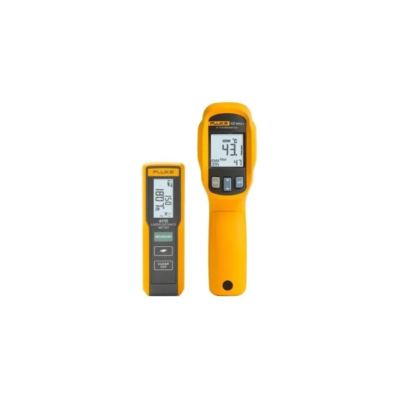 Fluke Infrared Thermometer Bundle 2 AAA Battery Powered ±2 mm Accuracy -30°C to 650°C 0.1 °C FLUKE-417D + 62MAX+ KIT