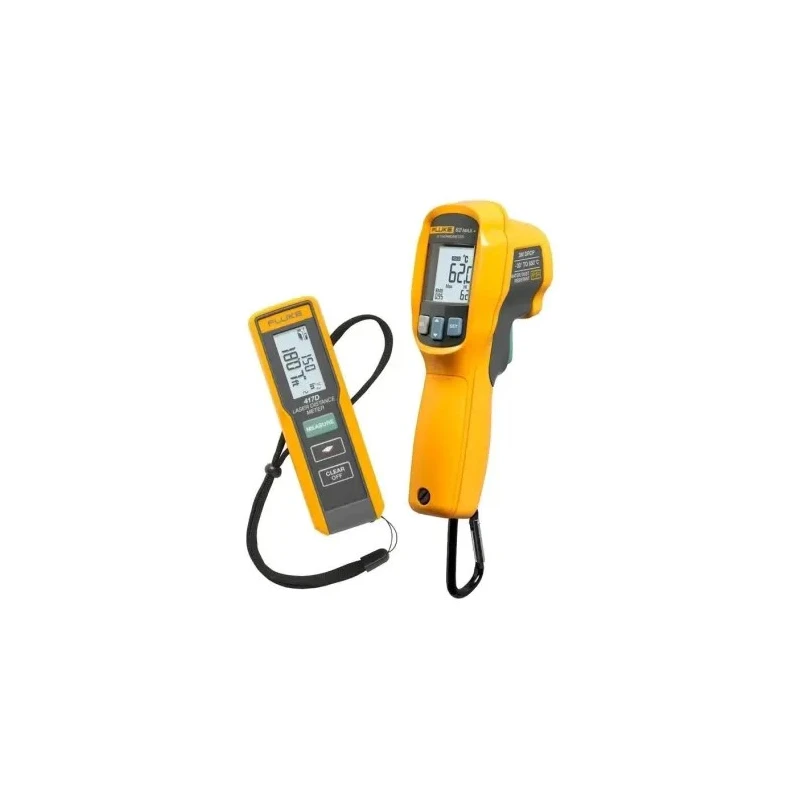 Fluke Infrared Thermometer Bundle 2 AAA Battery Powered ±2 mm Accuracy -30°C to 650°C 0.1 °C FLUKE-417D + 62MAX+ KIT