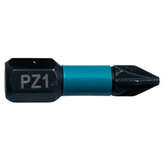 Makita Hex Screwdriver Bit, 6.35 mm Drive Size, PZ1 Head Type, Hex Drive, 25 mm Overall Length B-63638