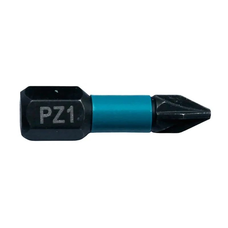 Makita Hex Screwdriver Bit, 6.35 mm Drive Size, PZ1 Head Type, Hex Drive, 25 mm Overall Length B-63638