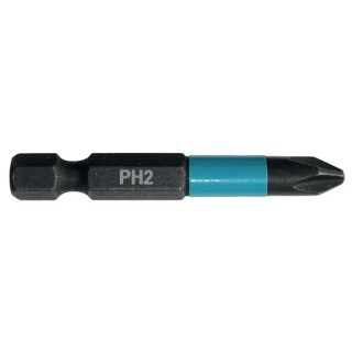 Makita Hex Screwdriver Bit, PH2 Size, 6.35 mm Hex Drive, 50 mm Overall Length B-63725