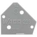 WAGO Blue Polyamide 66 End Plate for PCB Terminal Blocks & Pluggable Connectors 236-400