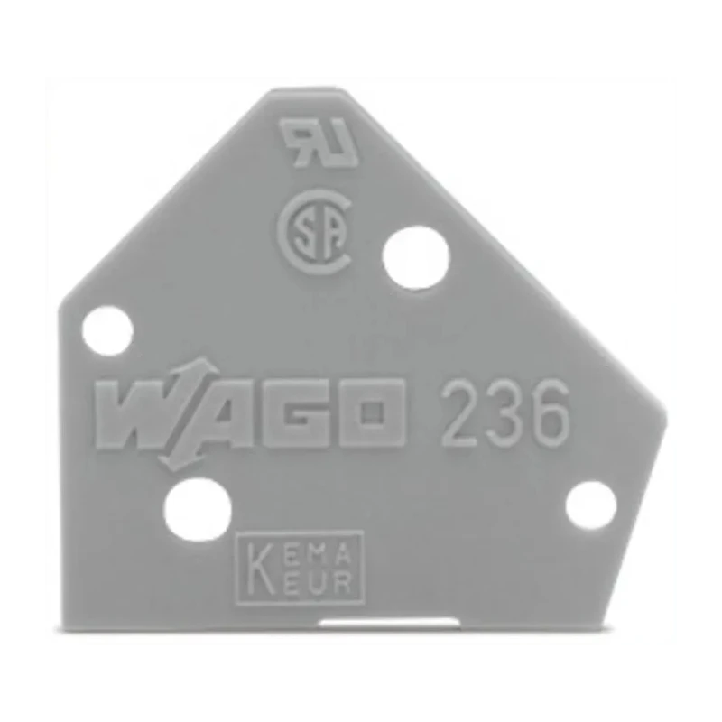 WAGO Blue Polyamide 66 End Plate for PCB Terminal Blocks & Pluggable Connectors 236-400