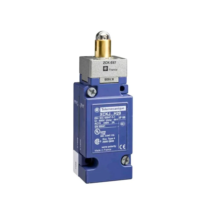 Telemecanique Sensors Limit Switch with Roller Plunger Actuator, DPST Contact, IP66 Zinc Alloy Housing, 3V AC XCKJ1524911