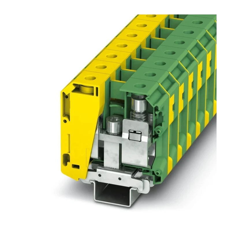 Phoenix Contact UKH 70-PE/S Series Earth Terminal Block Green, Yellow, 16mm²-70 mm², 192A, Screw Termination 3213141