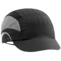 JSP Black High Density Polyethylene Short Peak Ventilated Bump Cap Adjustable Slip Ratchet AAF000-001-100