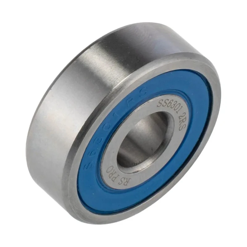 RS PRO Stainless Steel Single Row Deep Groove Ball Bearing 12 mm ID, 37 mm OD, 12 mm Width, Sealed SS6301-2RS