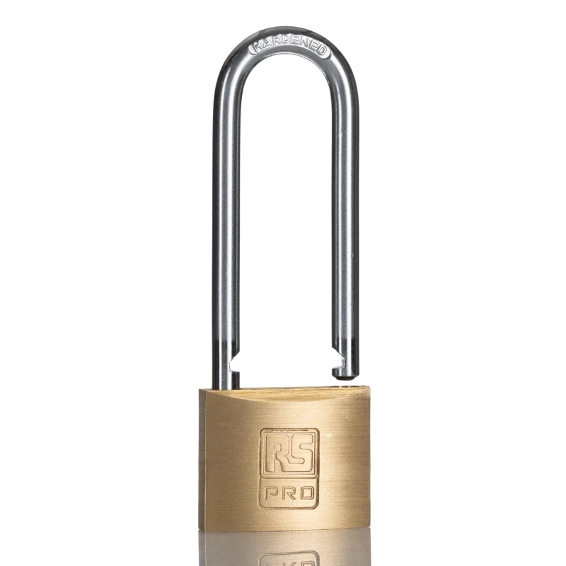 RS PRO Brass Anti-pick Padlock with Stainless Steel 6 mm Shackle, Keyed Alike, 40mm Body 195-8247