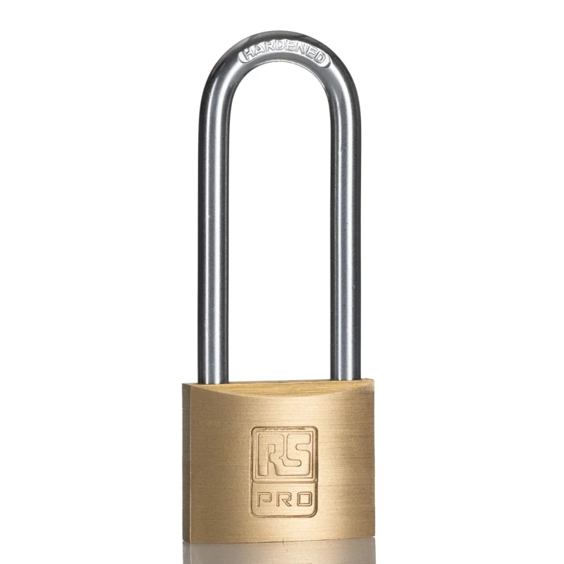 RS PRO Brass Anti-pick Padlock with Stainless Steel 6 mm Shackle, Keyed Alike, 40mm Body 195-8247