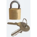 RS PRO Brass Body Stainless Steel Shackle Padlock 5 mm Shackle Diameter 14 mm Length 30 mm Width Keyed Alike 195-8240