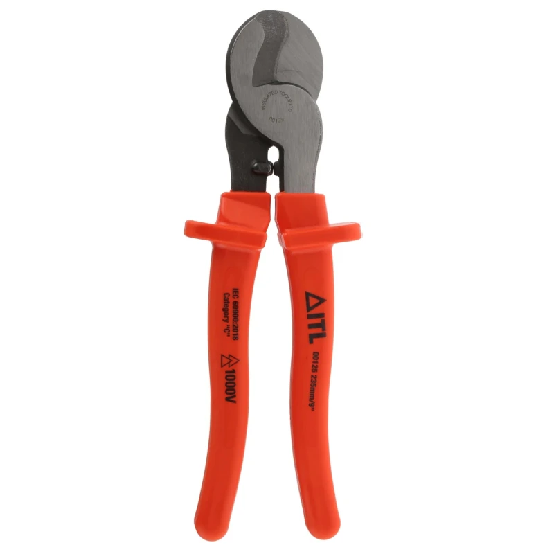 ITL Insulated Tools Ltd VDE/1000V Approved Diagonal Cable Cutter 235mm, Carbon Steel Jaw, Nylon 11 Handle 911-1077