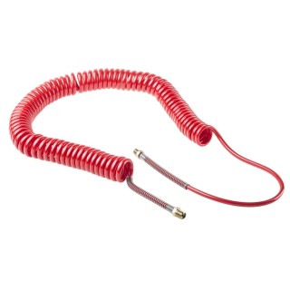 RS PRO Polyurethane Recoil Hose Red 6 m Length 10 bar Pressure 65 °C Max Operating Temperature 917-2463