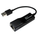 RS PRO USB 1.1 USB 2.0 100Mbps Network Speed USB Network Adapter 10 cm Cable, Black 195-4911