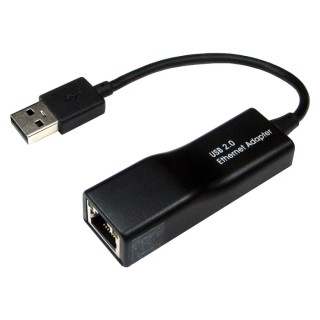 RS PRO USB 1.1 USB 2.0 100Mbps Network Speed USB Network Adapter 10 cm Cable, Black 195-4911