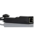 RS PRO USB 1.1 USB 2.0 100Mbps Network Speed USB Network Adapter 10 cm Cable, Black 195-4911