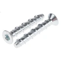RS PRO Carbon Steel Anchor Bolt M8 x 60 mm Countersunk Head with Star Drive 908-6731