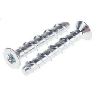 RS PRO Carbon Steel Anchor Bolt M8 x 60 mm Countersunk Head with Star Drive 908-6731