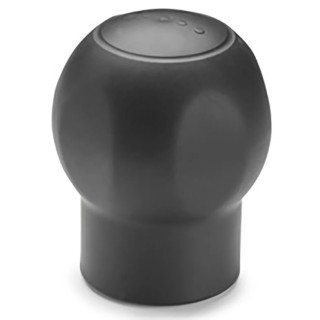 Elesa Black Two-Volume Handle Lever, Thread Size M10, Thread Length 20mm, Knob Diameter 50 mm, Brass Insert 245205-C1