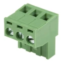 RS PRO 3-Contact Pluggable Terminal Block, 5 mm Pitch, 1 Row, 15A, 300V, Polyamide Housing 897-1168