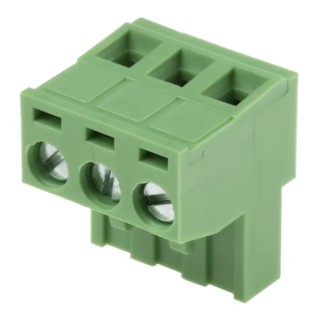 RS PRO 3-Contact Pluggable Terminal Block, 5 mm Pitch, 1 Row, 15A, 300V, Polyamide Housing 897-1168