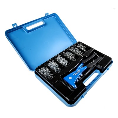 Böllhoff Galvanised Steel Aluminium Rivet Kit with Rivet Tool 3mm to 4mm Diameter 22502000501