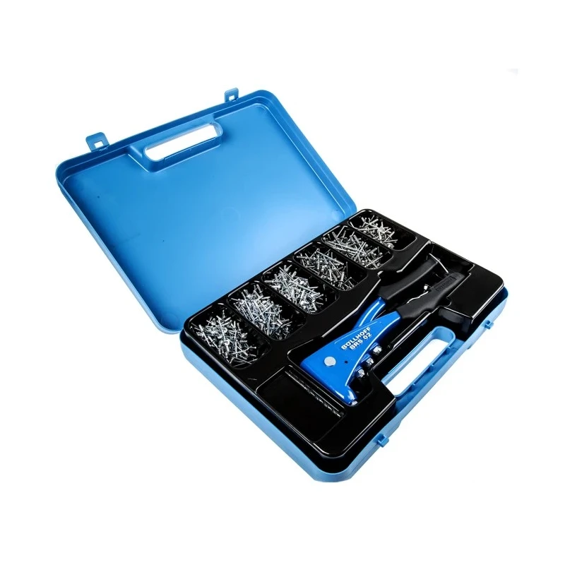Böllhoff Galvanised Steel Aluminium Rivet Kit with Rivet Tool 3mm to 4mm Diameter 22502000501