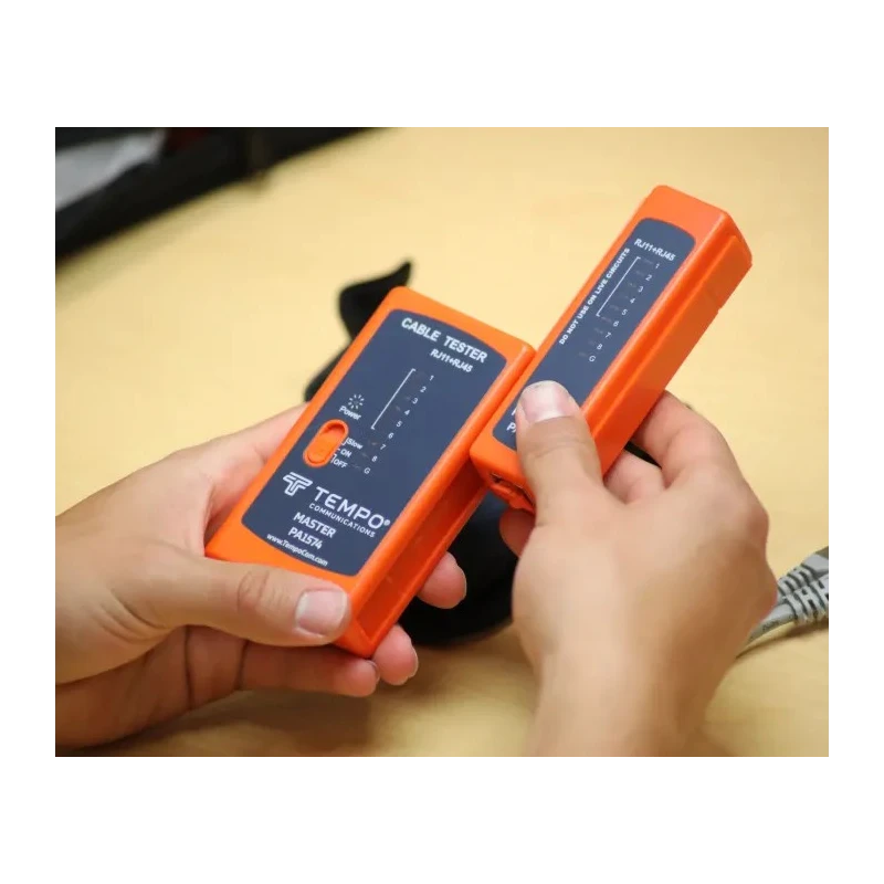 Tempo Network Tester with RJ11, RJ12, RJ45 Connectors, Battery Powered PA1574