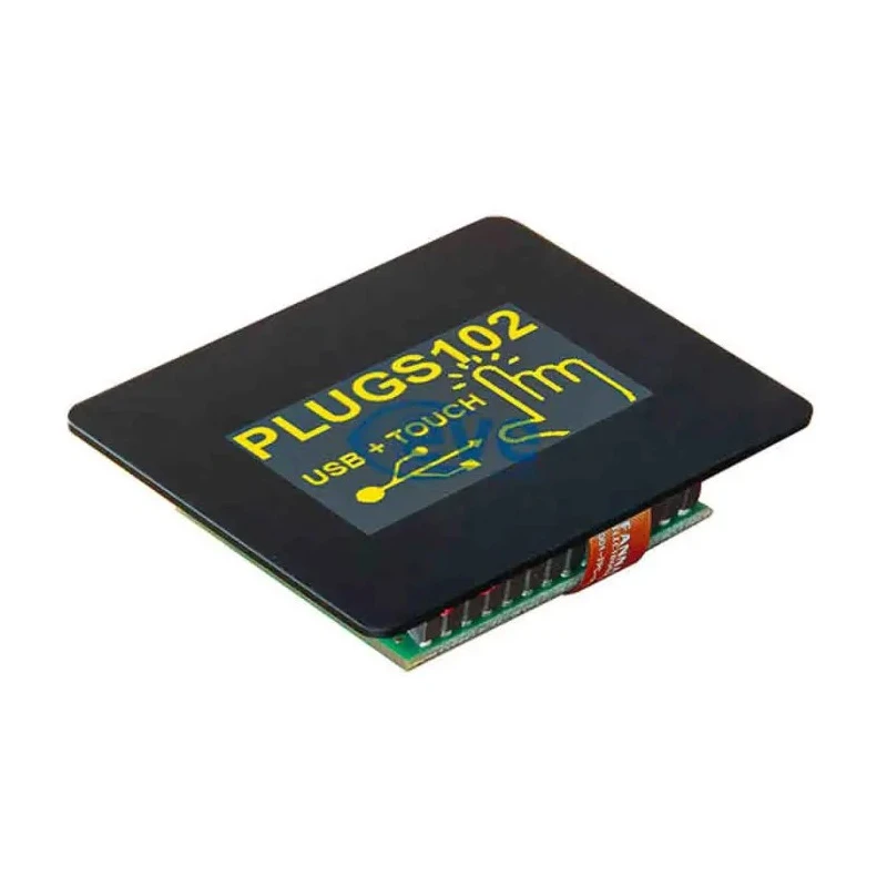 Display Visions 1.7 in Yellow OLED Display 128 x 64 Pixel Graphics I2C RS232 SPI USB EA PLUGS102-6GTC