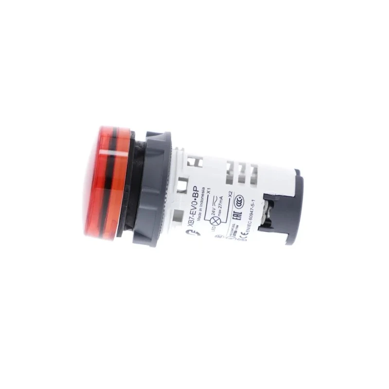 Schneider Electric Panel Mount Red LED Pilot Light Head Harmony 22 mm Cutout 24V IP65 IP20 XB7EV04BP