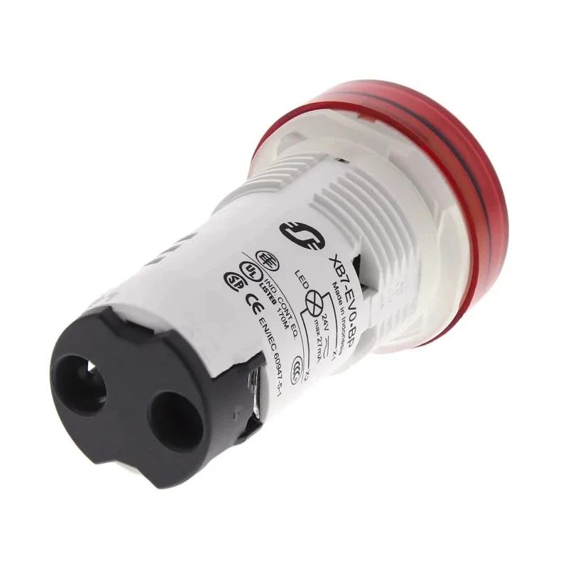 Schneider Electric Panel Mount Red LED Pilot Light Head Harmony 22 mm Cutout 24V IP65 IP20 XB7EV04BP